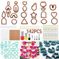 【CC】┅◙■  142Pcs Polymer Clay Cutter Set Earring Making Different Shapes Die Kids Jewelry Tools Mould