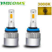 YHKOMS H11 3000K LED H4 H7 9005 9006 H1 H3 880 881 H13 5202 9004 9007 Car Fog Light LED Headlamp Yellow Light LED Bulbs 12V