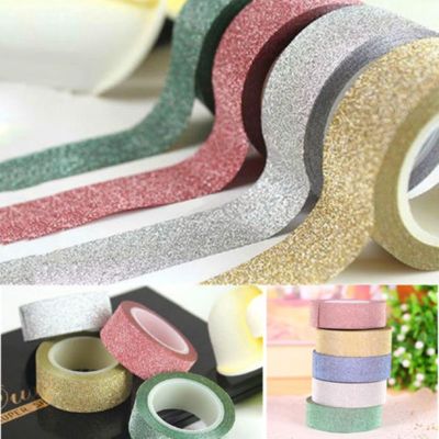 ✙№ 3M Glitter Washi Tape Sticky Paper Masking Adhesive Tape Label DIY Craft Scrapbook Wedding Birthday Festival Decorative Home