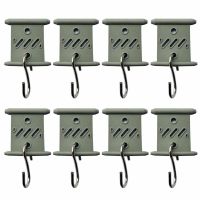 8Pcs Universal Awning Coat Hook Racks For RV Camping Caravan Party Light Stand Awning Hanger Car Accessories Grey White