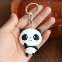 Cute Animal Cartoon Panda Keychains Kids Toy Anime Kawaii Doll Keyrings Holder Silicone Key Chians t Car Bag Pendant Jewelry