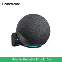 โฮมเม้าท์เมาท์ติดผนังสำหรับ Alexa Echo 4Th Gen ชั้นวางของเสียงอัจฉริยะที่เก็บแบบแขวนอุปกรณ์เสริมสำหรับการจัดการที่ยึดในตัว