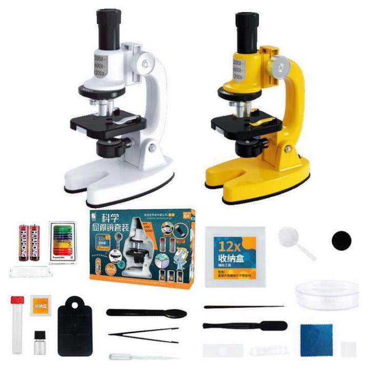 Microscope for Kids 1200x Magnification Discovery LED Light Specimen