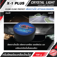 ครีมขัดพร้อมเคลือบโคมไฟหน้ารถ  CRYSTAL LIGHT HEADLAMP POLISHER น้ำยาขัดโคมไฟรถ ครีมขัดไฟหน้ารถ ครีมขัดโคมไฟหน้ารถ น้ำยาขัดไฟหน้า น้ำยาขัดไฟรถยนต์