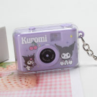 Hello Camera Luminous Keychain Kawaii Sanrio Anime Cute Cunnamoroll My Melody Cartoon Girly Key Ring Pendant Toy GiftTH