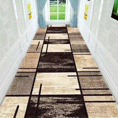 Retro Long Corridor Carpet Runner Hallway Long Rug Customizable Hotel Decoration Stair Carpet Aisle Non-slip Floor Mat Luxury