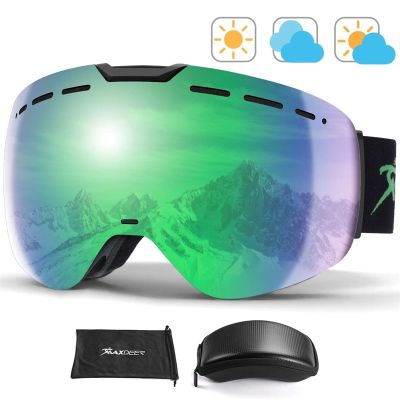 MAXDEER Ski Goggles Snowboard Goggles Glasses for Skiing Men Women Anti-fog Snow Eyewear OTG Double Layers Lens UV400 Protection