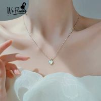 We Flower ins Trendy Geometric Shell Heart Pendant Necklace for Women Chic Girls Necklaces Jewelry Gift