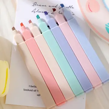 12 Pcs Bible Highlighters and Pens No Bleed Aesthetic Highlighters with  Chisel Tip Pastel Markers Multicolor Aesthetic Pens Kawaii Stationary for