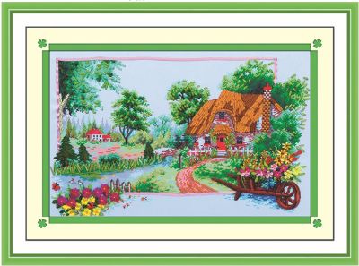 3D Autumn season satin silk Ribbon embroidery handcraft plant flower cross-stitch kit DIY handmade needlework wall art decor