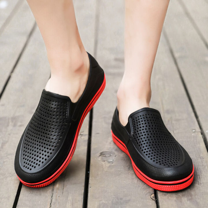 duxin-2020-รองเท้าผู้ชายรองเท้าแตะแฟชั่นฤดูร้อนยางกลางแจ้งรองเท้าแตะกันลื่นรองเท้ารูรองเท้าแตะลำลอง83006