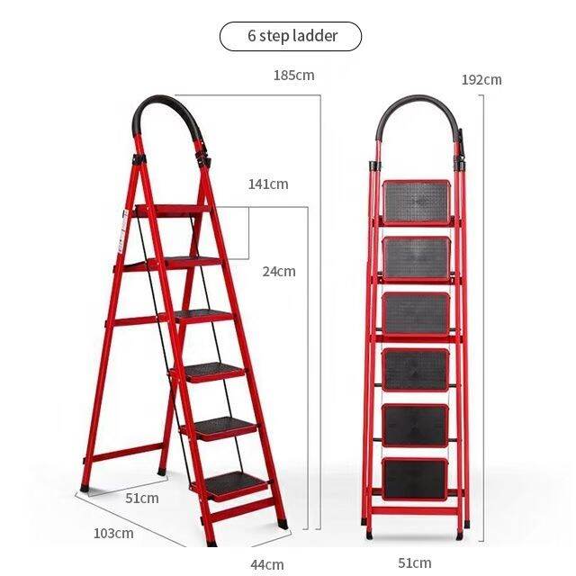 บันไดพับเก็บได้-3ชั้น-4ชั้น-5ชั้น6ชั้นแข็งแรง-ทนทาน