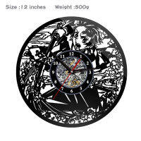 Demon Slayer Anime Style Clocks 12" Vinyl Record Wall Clock for Living Room Silent Vintage CD Hanging