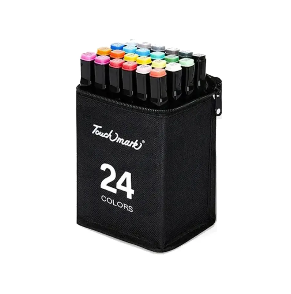 24 Color Markers Pen Set Double Head Oily Drawing Highlighter Aesthetic  Professional Marker Manga Art School Supplies Stationery