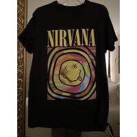 เสื้อยืดลำลองฤดูร้อน ✨✨New Arrival 100% Cotton Fashion Tee New Nirvana BAND Black Metal Mens Short Sleeve T-shirt