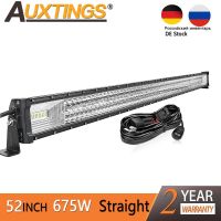 Auxtings 52ในแท่ง Led ตรงสามแถวสว่าง7d 675W ไดรวิ่งบาร์ไฟแอลอีดีรถออฟโรดสำหรับเรือบรรทุกสินค้ารถยนต์ Atv 12V