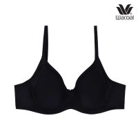 Wacoal Basic Bra รุ่น WB9917 สีดำ (BL) มีโครง เสริมฟองน้ำบาง ยกทรง 4/5 cup เต้าเรียบ ชุดชั้นใน วาโก้ เสื้อใน