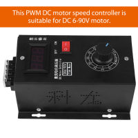 【COD】Late Night ตัวควบคุมความเร็ว โวลต์จอแสดงผล เครื่องควบคุมความเร็ว PLC 15A Governor DC Motor Speed Control Universal 6 V-90 V PWM