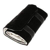 Pink MemoryJewelery roll Jewelery bag, made of flannel, for ring, for jewelry storage when traveling - Black, Gray, Small