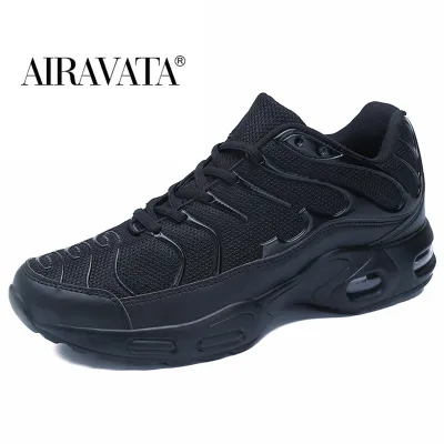 Airavata Daddy Shoes Men Running Sneakers Lace-Up Summer Sports Casual Air Cushion Breathable Mesh Shoes Large Size 39-47