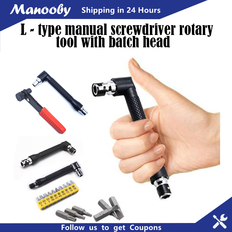 Right Angled Offset  Spanner Wrench Set Hex Screwdriver Bit Mechanic Tools Black 