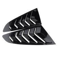 Carbon Fiber Color 1/4 Rear Side Vent Quarter Window Louver Shutter Cover Trim for 2015-2022