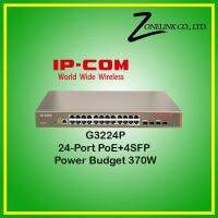 IP-COM G3224P อุปกรณ์ L2-Managed Gigabit POE Switch แบบ Rackmount ขนาด 24 Port ความเร็ว Gigabit 10/100/1000 Mbps แบบ Rackmount , 4 Port SFP  รองรับจ่ายไฟ POE มาตรฐาน 802.3af/at จำนวน 24 Port จ่ายไฟสูงสุด 30W ต่อ Port สูงสุดรวม 370W