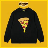 Drew house Pizza Sweater Loose Large Size Casual Pullover Cotton Breathable Long Sleeve Top Couple Sweater Justin Bieber Sweater