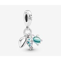 [พร้อมส่ง สินค้าแท้ ?] Pandora Fish, Sea Turtle &amp; Conch Triple Dangle Charm