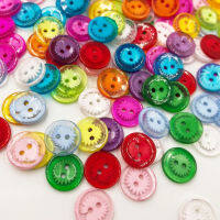 100 Pcs 14Mm ดอกไม้มุกสีสันสดใสปุ่มเรซิ่น Flatback เย็บเสื้อผ้า Notions DIY อุปกรณ์เสริม Scrapbooking PT176