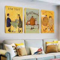 【LZ】 Sam Toft Abstract Movie Sticky Posters Whitepaper Sticker DIY Room Bar Cafe Vintage Decorative Painting