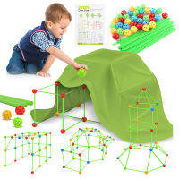 Castles Tunnels Tent Play Construction Fort Building Kit Toy DIY Play Tent Outdoor Sports Games Toys for Child Christmas Gift