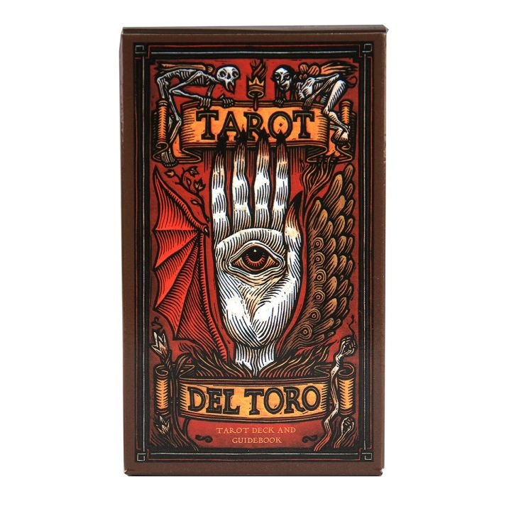 tarot-del-a-ดาดฟ้าไพ่ทาโรต์และคู่มือที่ได้รับแรงบันดาลใจจากโลกของ-guillmo-del-toro-ความแปลกใหม่แท่นของเล่นเกมการ์ดสำหรับผู้เริ่มต้น