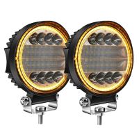 2X 4 Inch 200W LED Work Light Combo Spot Flood Off Road Driving Amber Fog Lamp