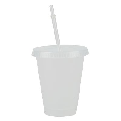 【High-end cups】 1/5ชิ้นแก้วน้ำนำมาใช้ใหม่น้ำแข็งเครื่องดื่มเย็นถ้วยกาแฟน้ำผลไม้ชาถ้วย Drinkware ปั่นพลาสติกแก้วน้ำเย็นแก้วเดินทางด้วยฟาง