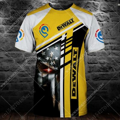 DeWalt Brand New T-shirt High Quality Harajuku Oversized T Shirt 3D Anime Round Neck Short-sleeved Mens Casual Graphic Tshirt