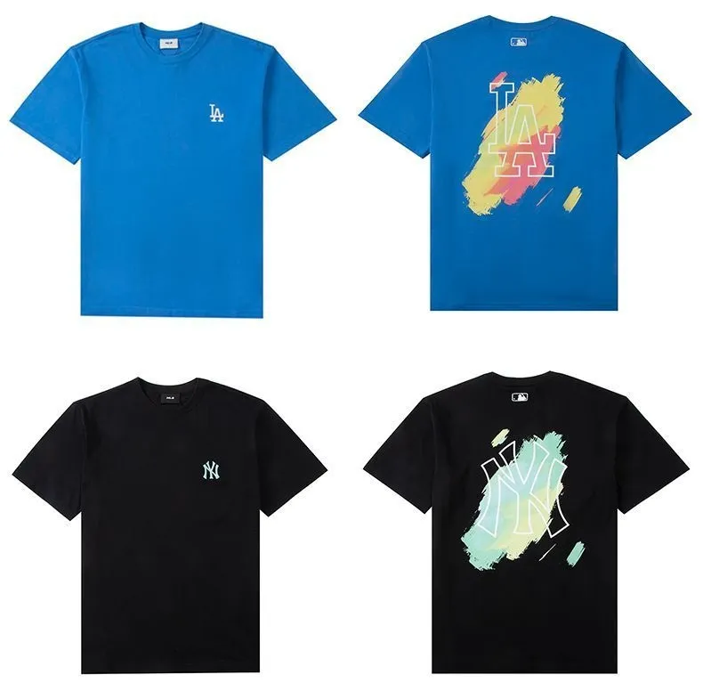 ❆ MLB ˉ Korean tide men and women couple summer t-shirt NY