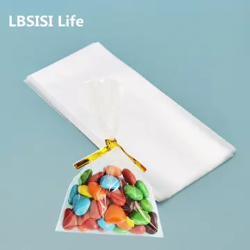 100pcs Transparent Small Plastic Bags for Candy Lollipop Cookie Packaging  Cellophane Bag Wedding Party Favor Poly Opp Gift Bag