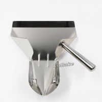 Latest totally stainless steel one handle potato chips french fries spade shovel nuts fruit vegetable funnel for cooking tools