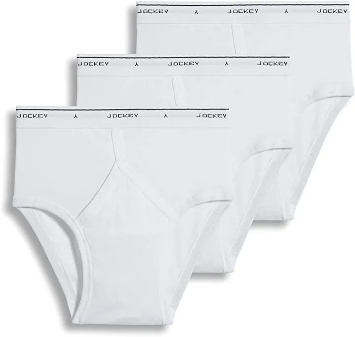 Jockey Men's Underwear Classic Full Rise Brief - 3 Pack, diamond white, 32