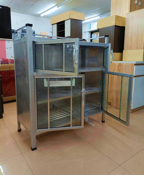 ตู้กับข้าววางเตาหน้ากระเบื้อง-kitchen-100-cm-model-g-1010-ทรงสูง-สไตล์เกาหลี-4-บานเปิด-หน้ากระเบื้อง-สินค้าขายดี-แข็งแรงทนทาน