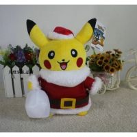 จัดส่งฟรี Pokemon Christmas Pikachu Transformation Santa Gengar Bat Plush Doll