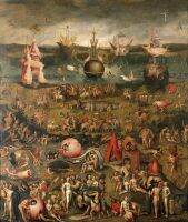 ☎﹍♛ Hieronymus Bosch Garden Of Earthly Delights Art ฟิล์มพิมพ์ผ้าไหมโปสเตอร์ Home Wall Decor 24x36inch