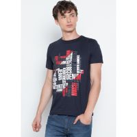 Freego Men Graphic T-Shirt in Patriot Blue