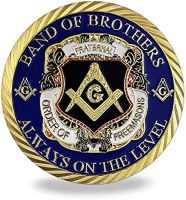 【CC】♕  Masonic Coin Freemasonry Brotherhood European Gold And Color Commemorative