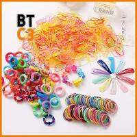 BTC3 780pcs อีลาสติก ชุดกิ๊บติดผม สีลูกอมสี นุ่มนุ่มๆ ยางมัดผมหางม้า ของขวัญสำหรับเด็ก น่ารักน่ารักๆ เชือกมัดผม เด็กๆเด็กๆ