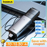 Baseus Card Reader USB C &amp; USB3.0เป็น SD Micro SD TF อุปกรณ์การ์ดหน่วยความจำ104เมกะไบต์วินาที2TB Smart Cardreader สำหรับอุปกรณ์เสริมแล็ปท็อป