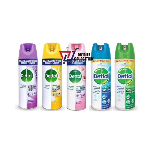 Dettol Disinfectant Spray 450ml Lemon Sakura Lavender Morning Dew Crisp Breeze Lazada 6027