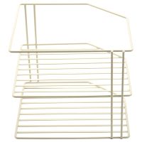 3-Tier Kitchen Corner Shelf Rack-Metal Frame-Rust Resistant Finish-Cups, Dishes, Cabinet &amp; Pantry Organization-Kitchen (9 x 8 Inch)[White]