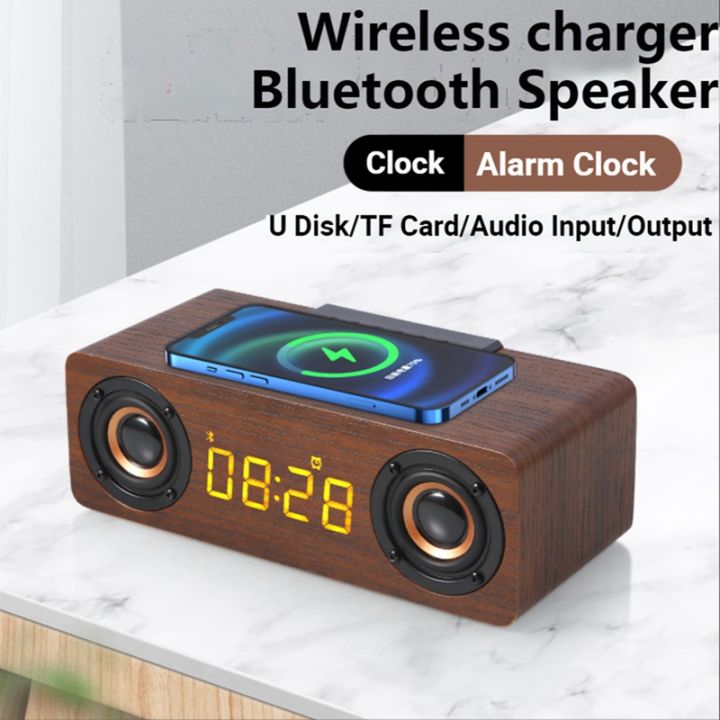 fast-wireless-charger-wooden-wireless-bluetooth-speaker-alarm-clock-3d-stereo-boombox-soundbar